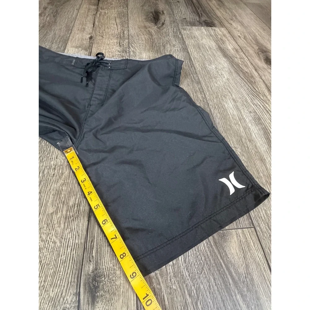 Hurley Board Shorts Phantom Solid Swim Trunks Black 28 Surf Beach Activewear